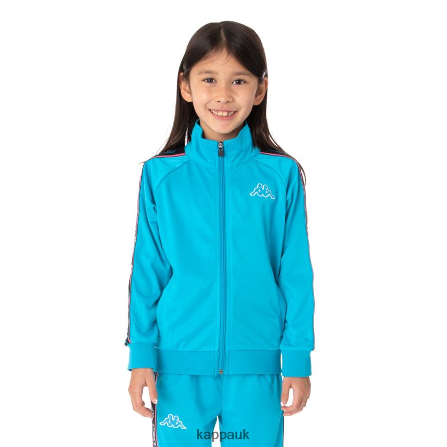 Kappa Kids Logo Tape Artem 2 Track Jacket Blue 408H4N449 - Kappa Trainers UK