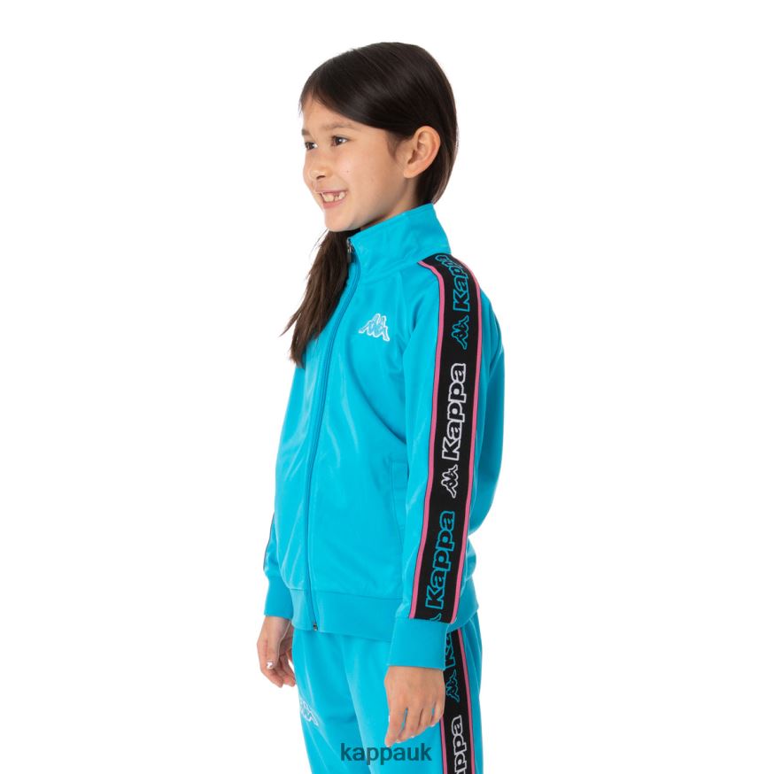 Kappa Kids Logo Tape Artem 2 Track Jacket Blue 408H4N449 - Kappa Trainers UK