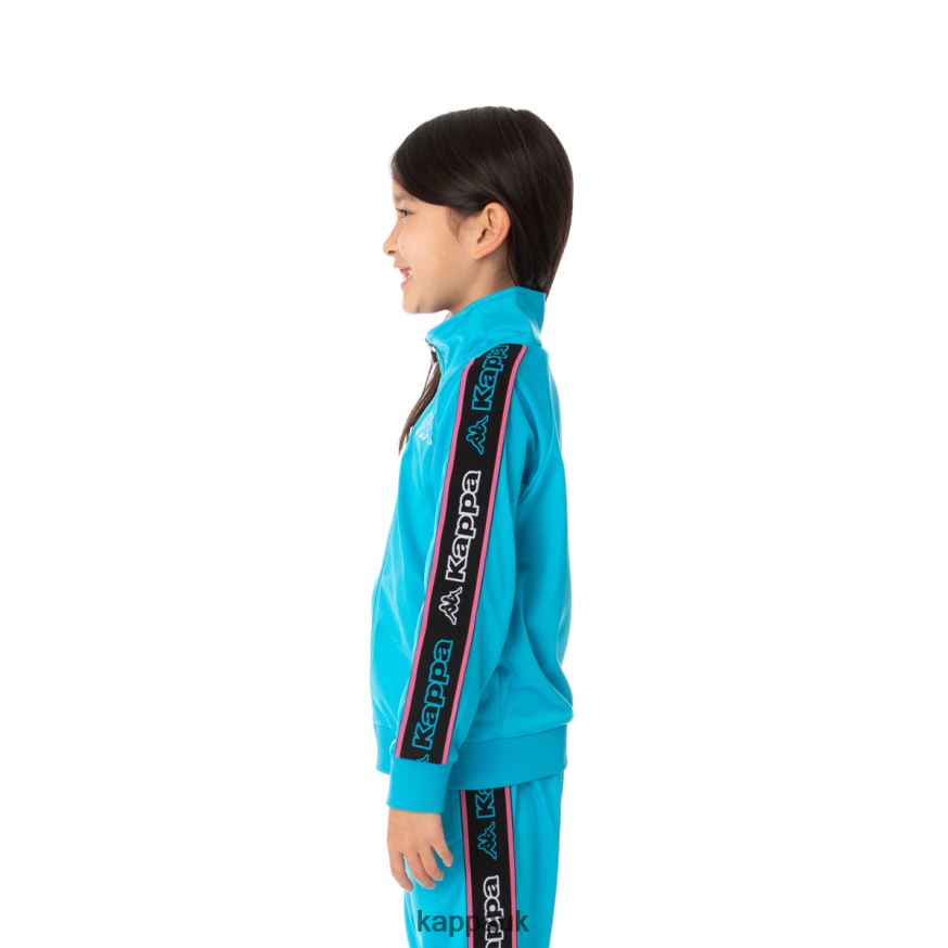 Kappa Kids Logo Tape Artem 2 Track Jacket Blue 408H4N449 - Kappa Trainers UK