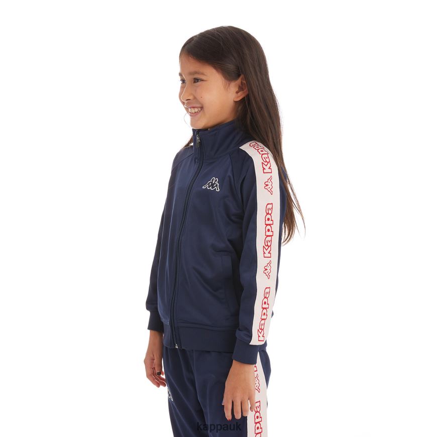 Kappa Kids Logo Tape Artem 2 Track Jacket Dark 408H4N434 - Kappa Trainers UK