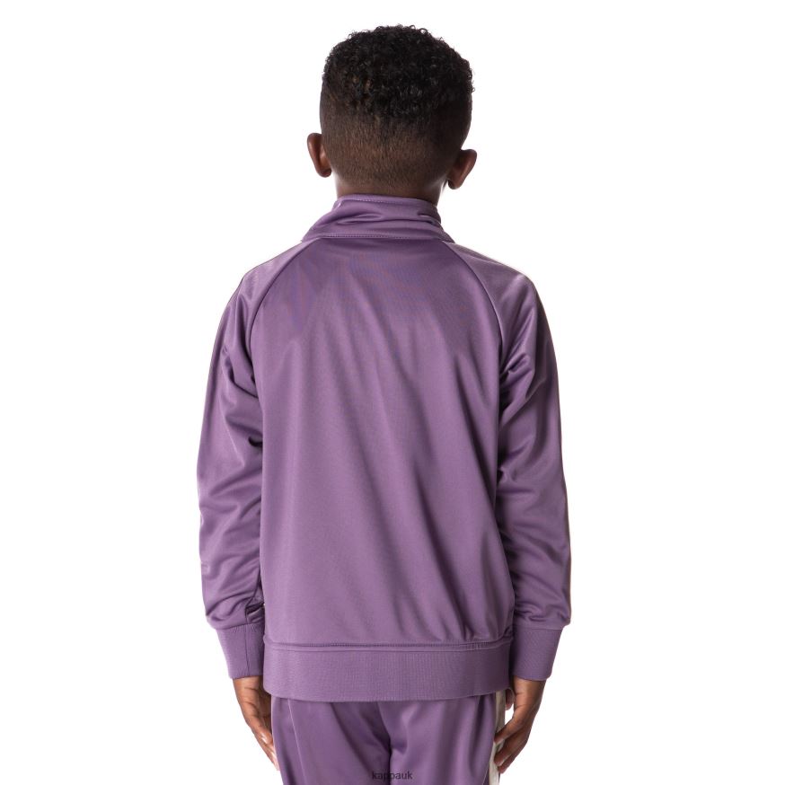 Kappa Kids Logo Tape Artem 2 Track Jacket Purple 408H4N402 - Kappa Tracksuit UK