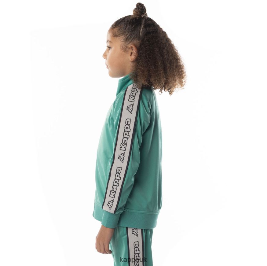 Kappa Kids Logo Tape Artem 2 Track Jacket Teal 408H4N408 - Kappa Tracksuit UK