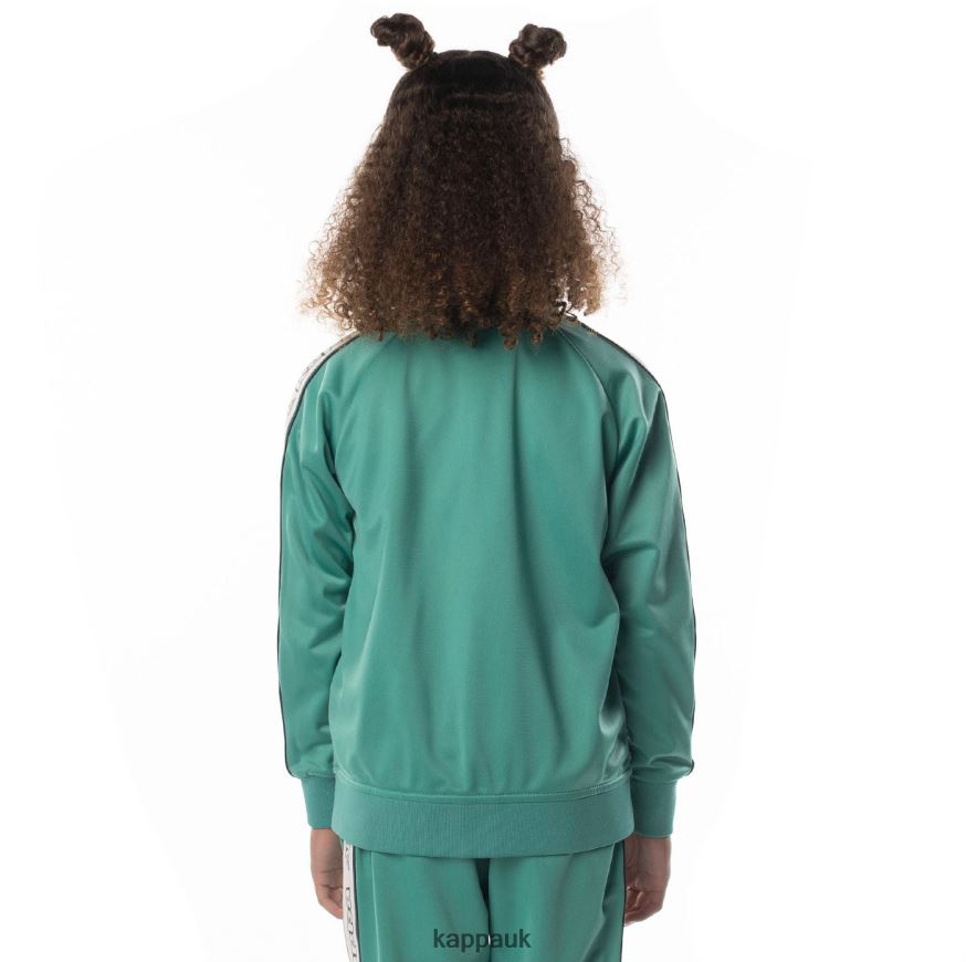Kappa Kids Logo Tape Artem 2 Track Jacket Teal 408H4N408 - Kappa Tracksuit UK