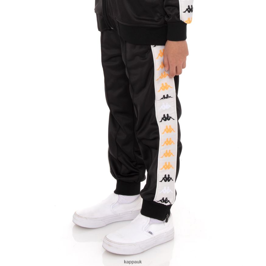 Kappa Kids 222 Banda Deky 2 Trackpants Black Smoke 408H4N476 - Kappa Trainers UK