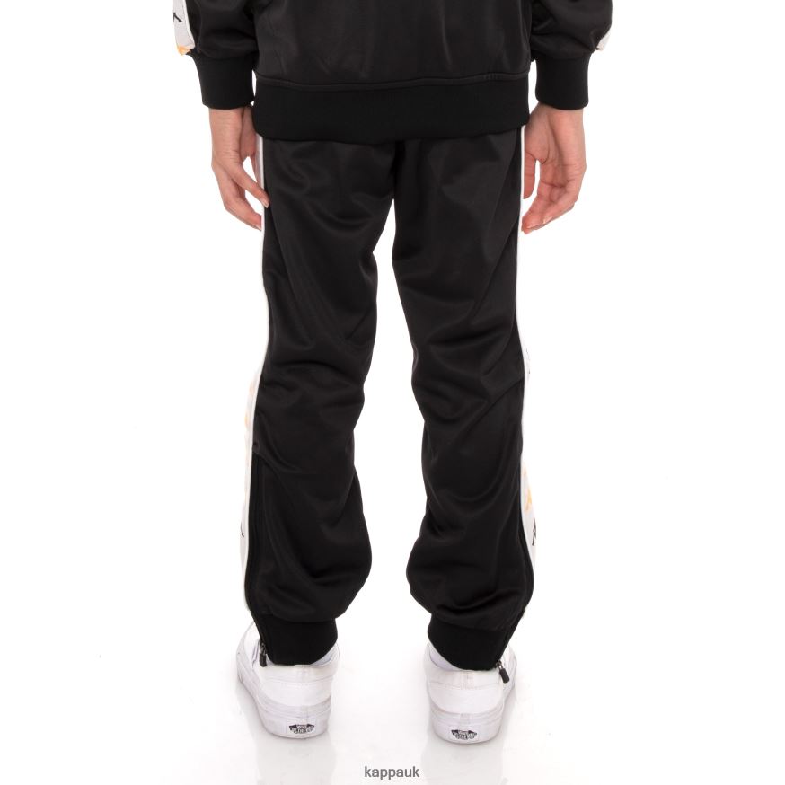 Kappa Kids 222 Banda Deky 2 Trackpants Black Smoke 408H4N476 - Kappa Trainers UK