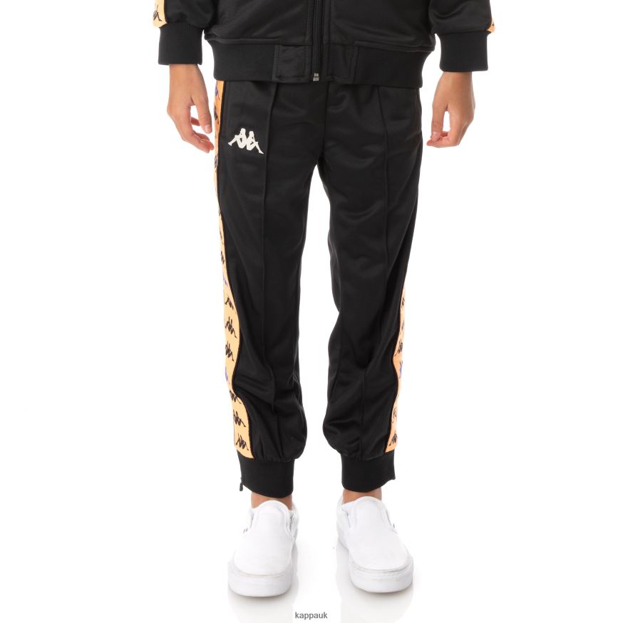 Kappa Kids 222 Banda Deky Trackpants Black 408H4N497 - Kappa Trainers UK