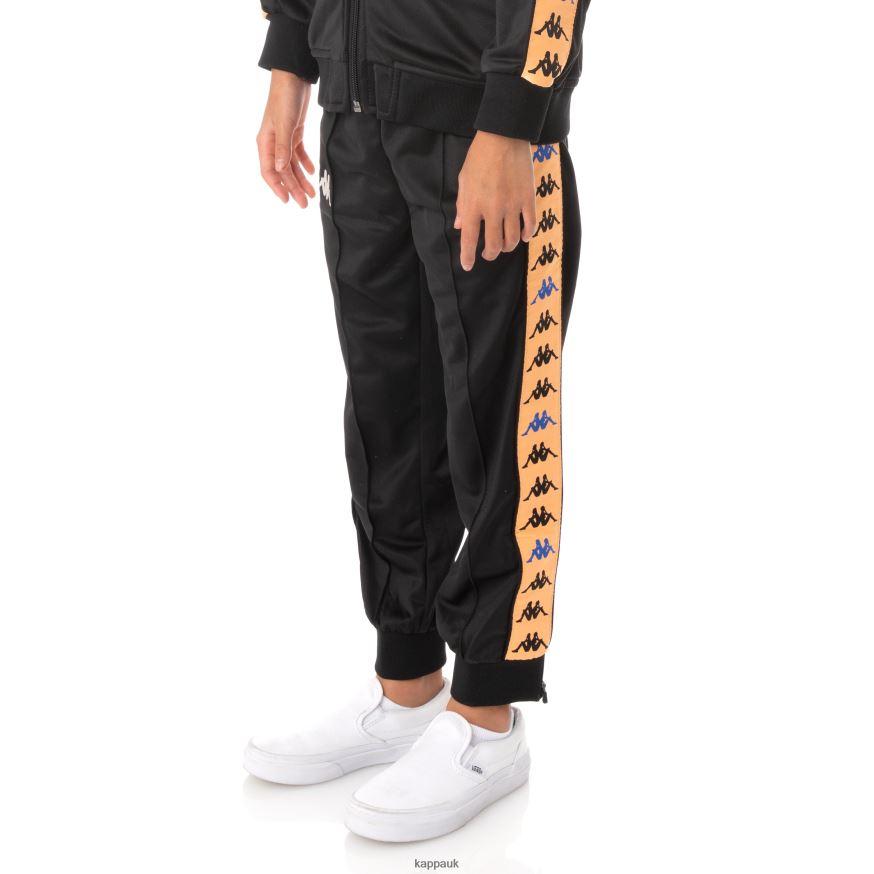 Kappa Kids 222 Banda Deky Trackpants Black 408H4N497 - Kappa Trainers UK