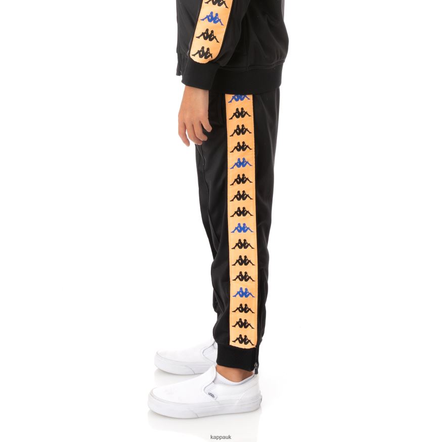 Kappa Kids 222 Banda Deky Trackpants Black 408H4N497 - Kappa Trainers UK