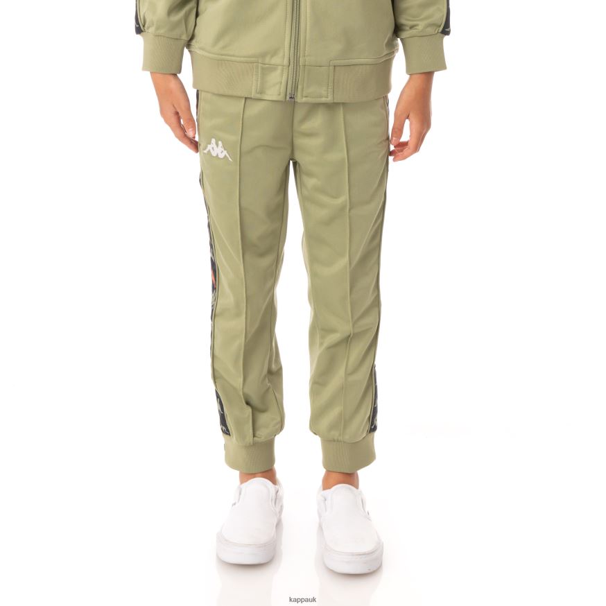 Kappa Kids 222 Banda Deky Trackpants Green Salvia 408H4N495 - Kappa Tracksuit UK