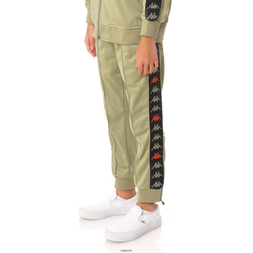 Kappa Kids 222 Banda Deky Trackpants Green Salvia 408H4N495 - Kappa Tracksuit UK
