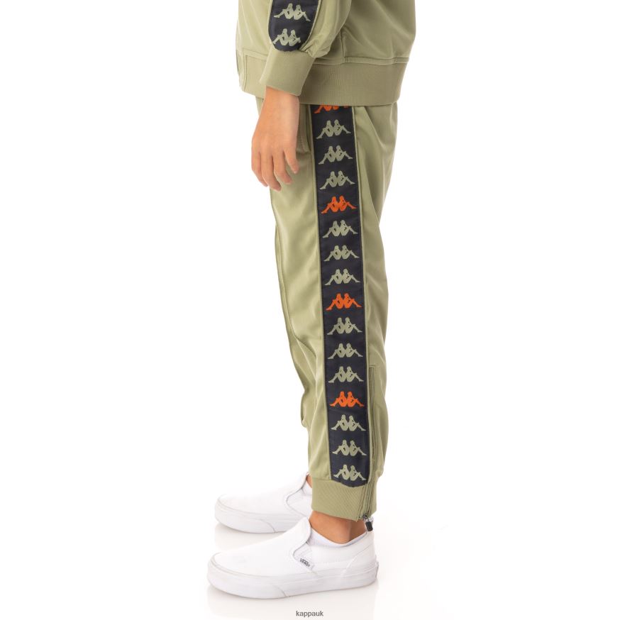 Kappa Kids 222 Banda Deky Trackpants Green Salvia 408H4N495 - Kappa Tracksuit UK