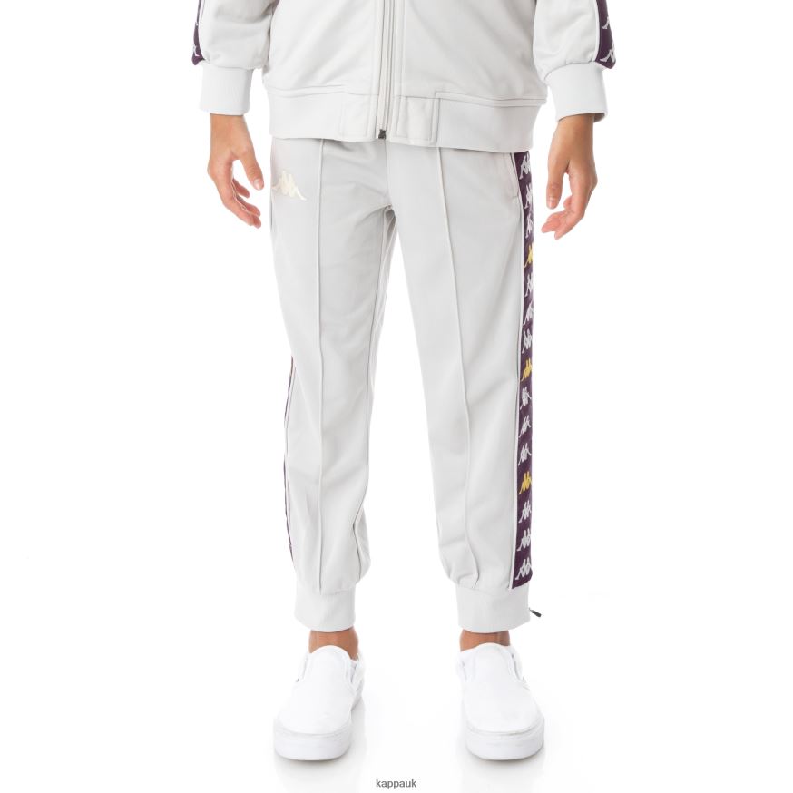 Kappa Kids 222 Banda Deky Trackpants Grey Silver 408H4N498 - Kappa Tracksuit UK