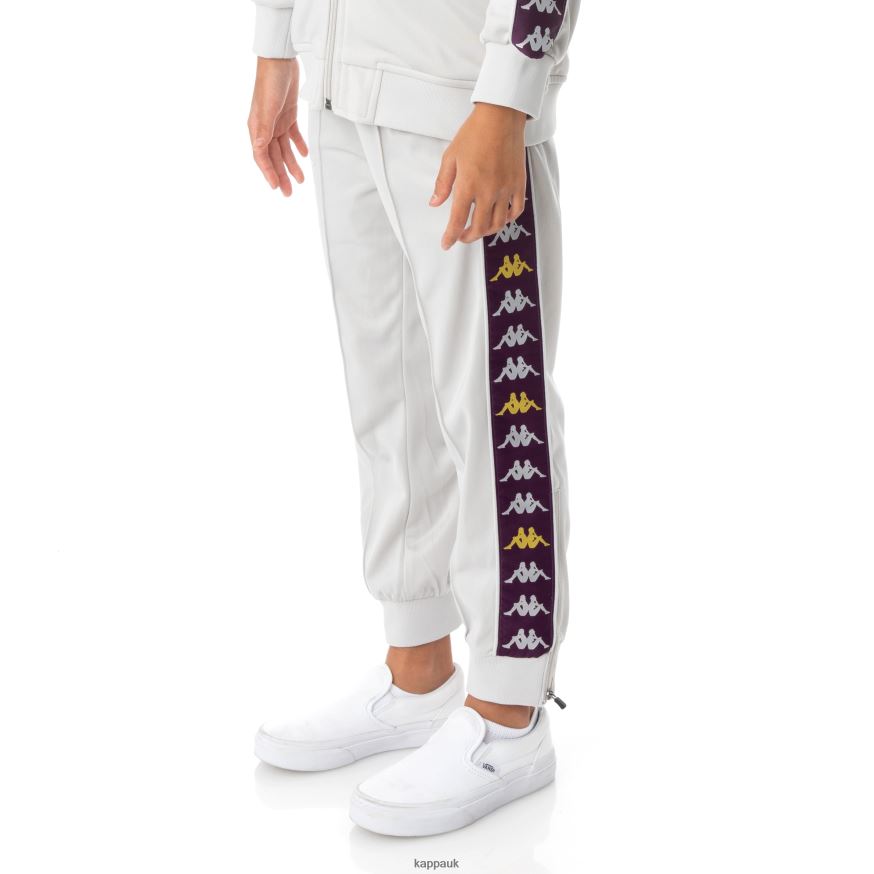 Kappa Kids 222 Banda Deky Trackpants Grey Silver 408H4N498 - Kappa Tracksuit UK