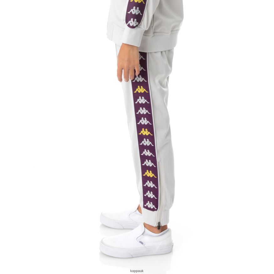Kappa Kids 222 Banda Deky Trackpants Grey Silver 408H4N498 - Kappa Tracksuit UK
