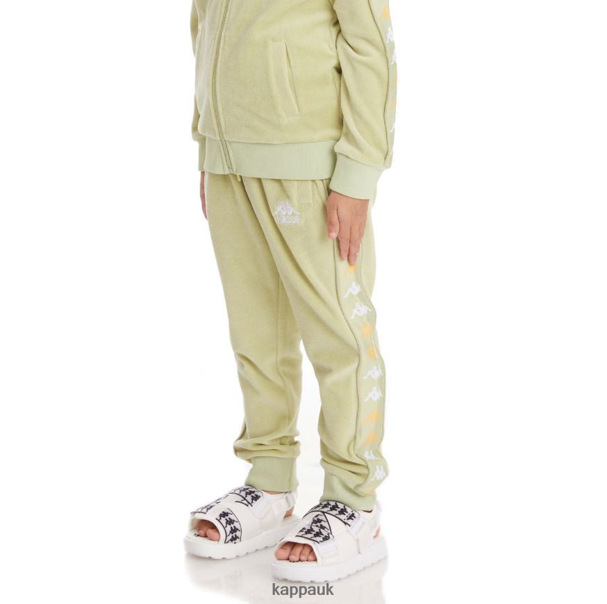 Kappa Kids 222 Banda Lorence Trackpants Green Sage 408H4N479 - Kappa Trainers UK