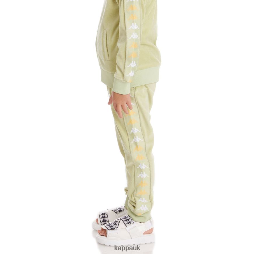 Kappa Kids 222 Banda Lorence Trackpants Green Sage 408H4N479 - Kappa Trainers UK
