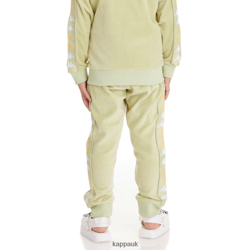 Kappa Kids 222 Banda Lorence Trackpants Green Sage 408H4N479 - Kappa Trainers UK