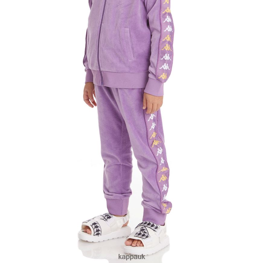 Kappa Kids 222 Banda Lorence Trackpants Violet Lavender 408H4N480 - Kappa Tracksuit UK
