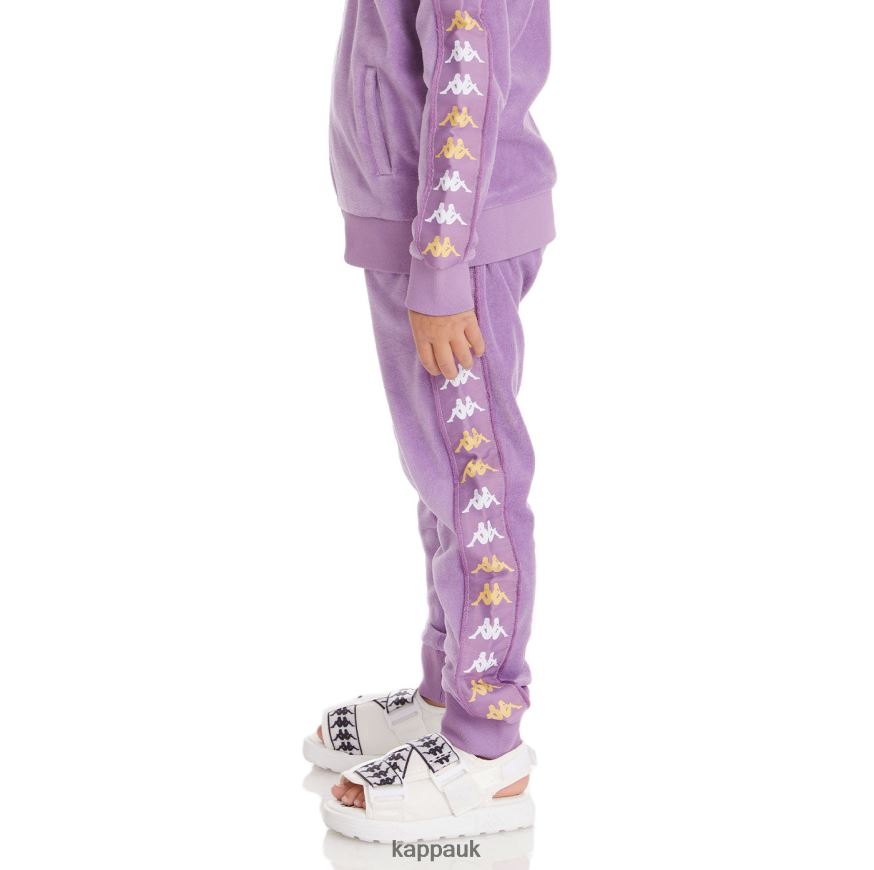 Kappa Kids 222 Banda Lorence Trackpants Violet Lavender 408H4N480 - Kappa Tracksuit UK