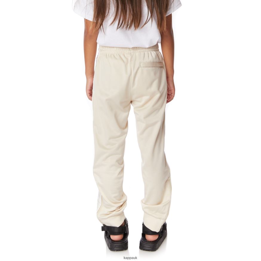 Kappa Kids 222 Banda Rastoriazz Trackpants Beige White 408H4N459 - Kappa Tracksuit UK