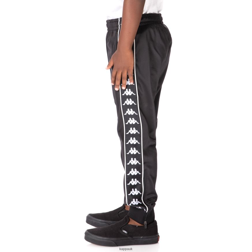 Kappa Kids 222 Banda Rastoriazz Trackpants Black Smoke 408H4N461 - Kappa Trainers UK