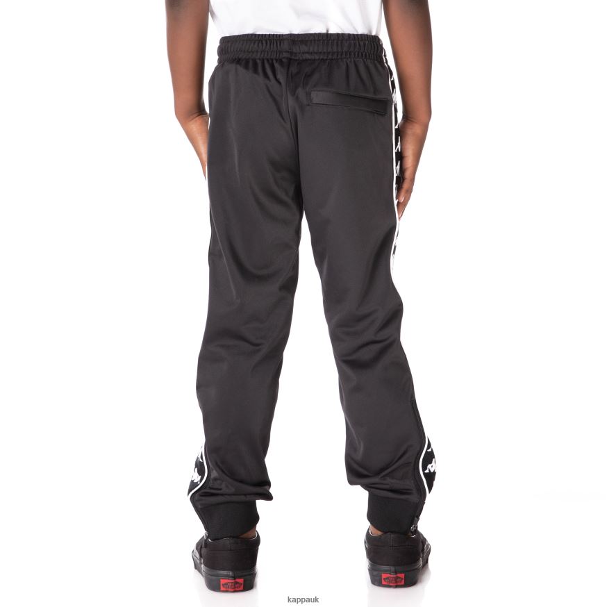 Kappa Kids 222 Banda Rastoriazz Trackpants Black Smoke 408H4N461 - Kappa Trainers UK
