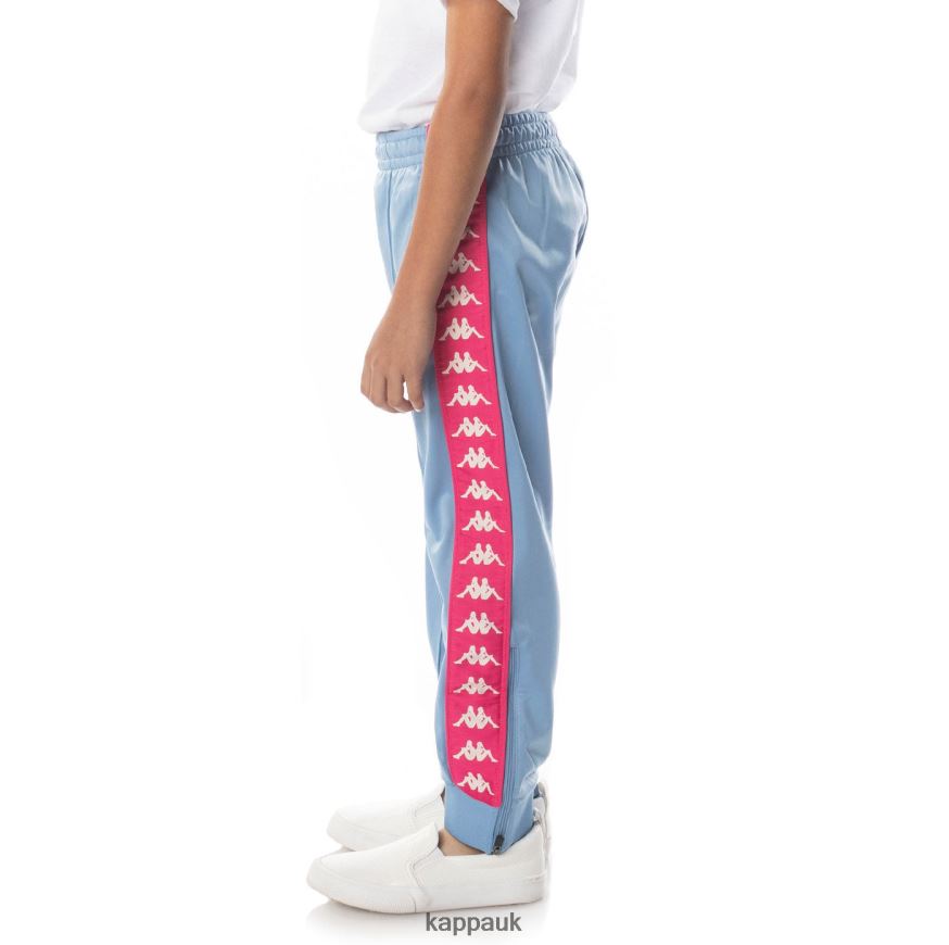 Kappa Kids 222 Banda Rastoriazz Trackpants Light Blue Pink 408H4N465 - Kappa Tracksuit UK