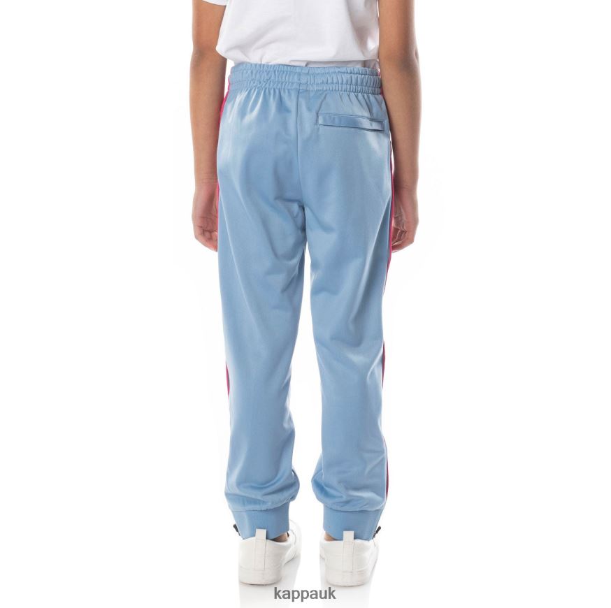 Kappa Kids 222 Banda Rastoriazz Trackpants Light Blue Pink 408H4N465 - Kappa Tracksuit UK