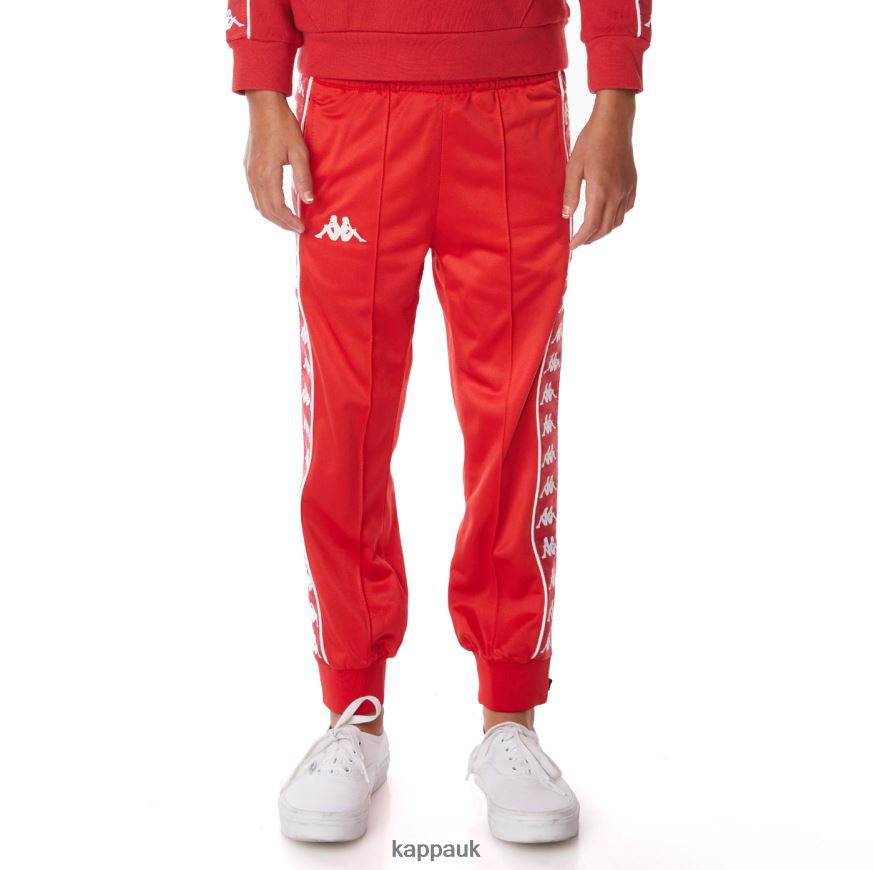 Kappa Kids 222 Banda Rastoriazz Trackpants Red White 408H4N460 - Kappa UK