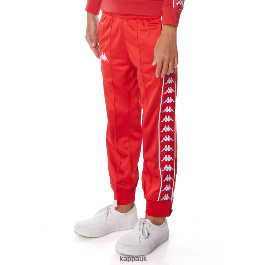Kappa Kids 222 Banda Rastoriazz Trackpants Red White 408H4N460 - Kappa UK