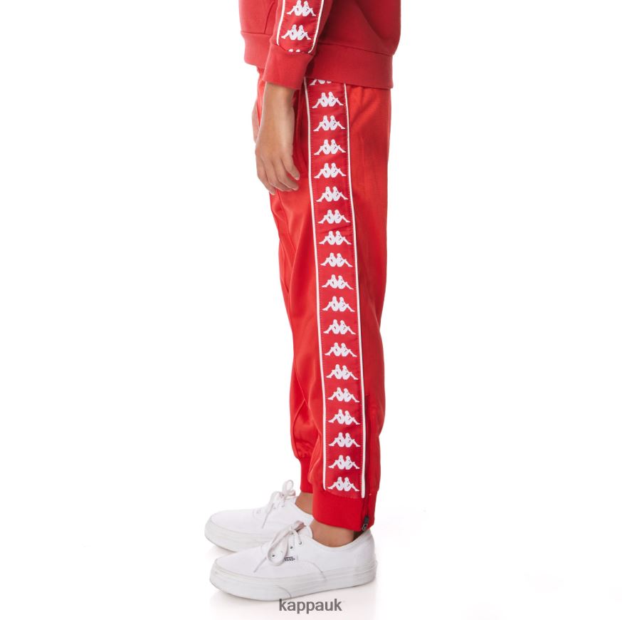 Kappa Kids 222 Banda Rastoriazz Trackpants Red White 408H4N460 - Kappa UK