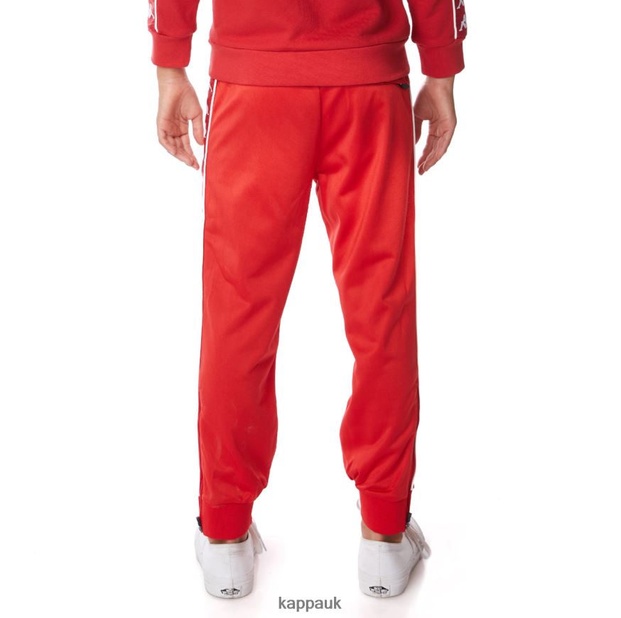 Kappa Kids 222 Banda Rastoriazz Trackpants Red White 408H4N460 - Kappa UK