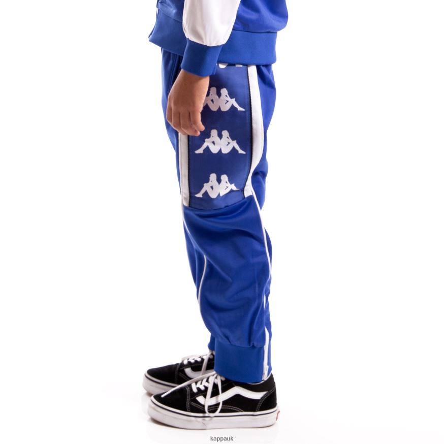 Kappa Kids Authentic 222 Banda 10 Alen Pants Blue Royal White BLUE ROYAL WHITE 408H4N501 - Kappa Tracksuit UK