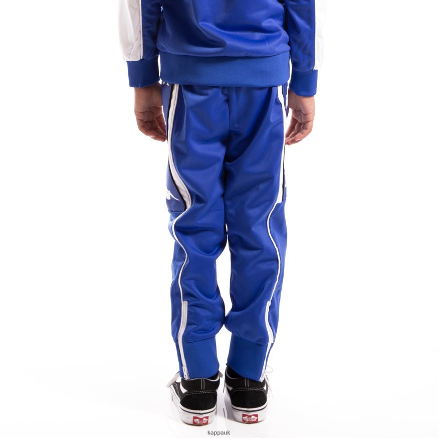 Kappa Kids Authentic 222 Banda 10 Alen Pants Blue Royal White BLUE ROYAL WHITE 408H4N501 - Kappa Tracksuit UK