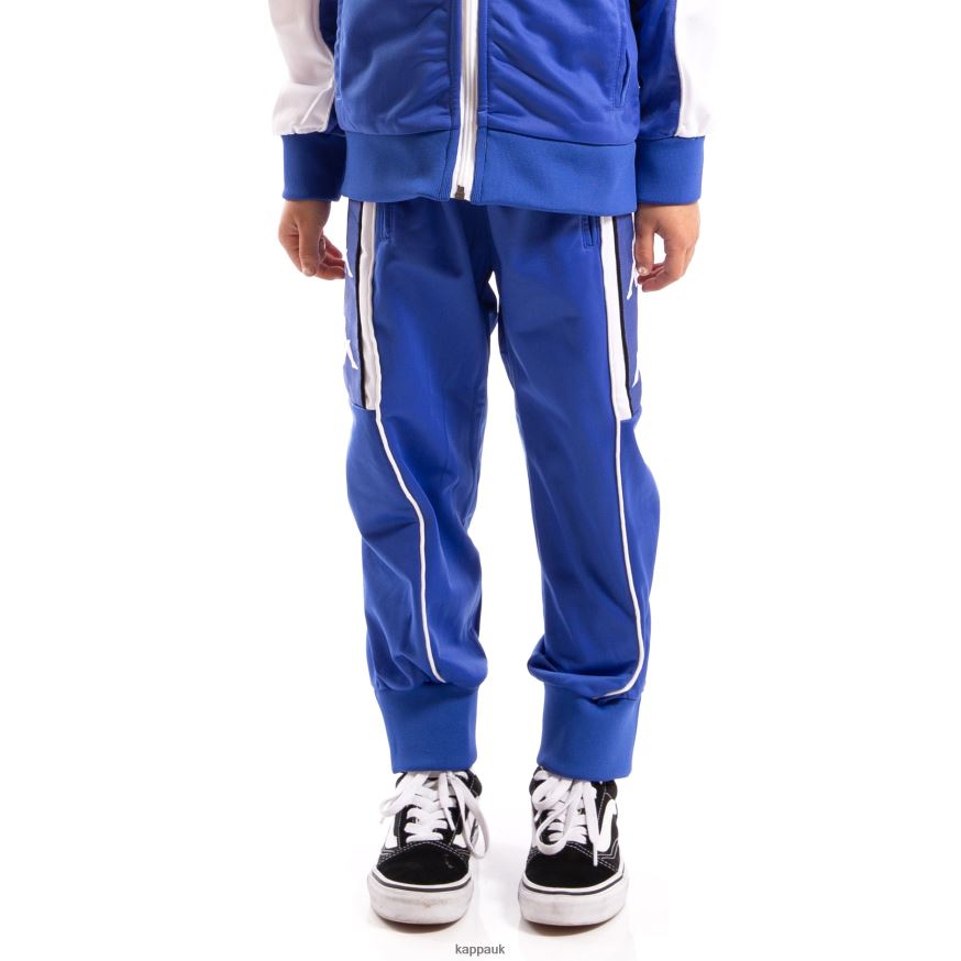 Kappa Kids Authentic 222 Banda 10 Alen Pants Blue Royal White BLUE ROYAL WHITE 408H4N501 - Kappa Tracksuit UK
