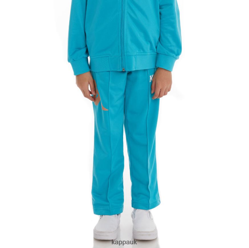 Kappa Kids Authentic Ambret Trackpants Dark Aqua 408H4N470 - Kappa Trainers UK