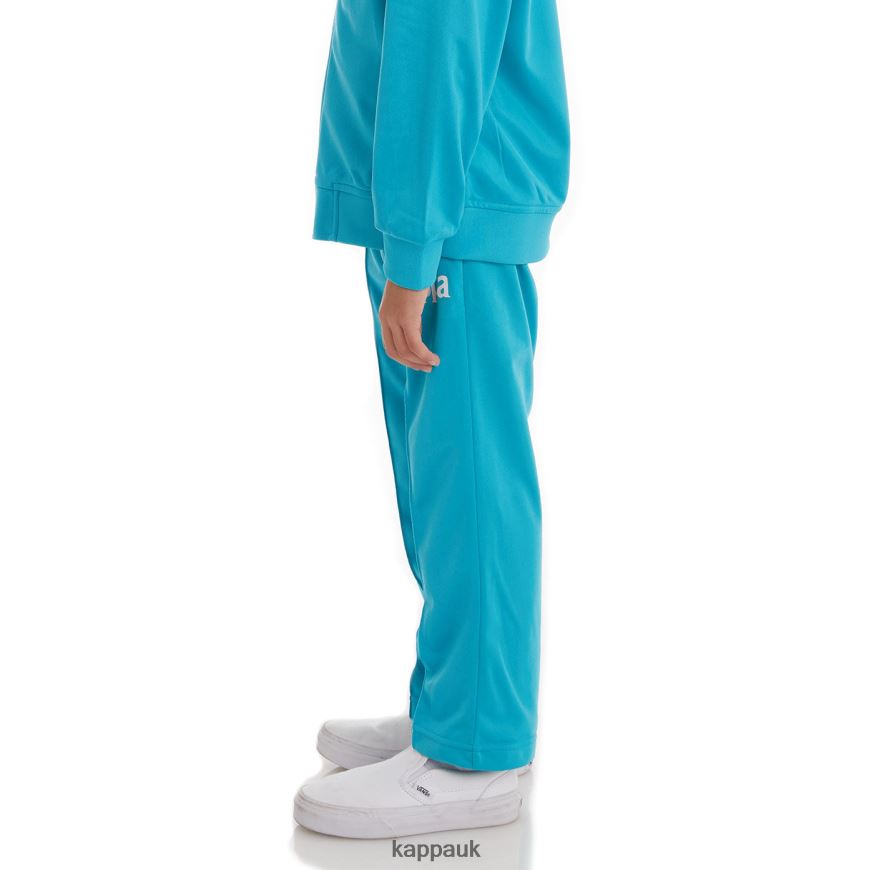 Kappa Kids Authentic Ambret Trackpants Dark Aqua 408H4N470 - Kappa Trainers UK