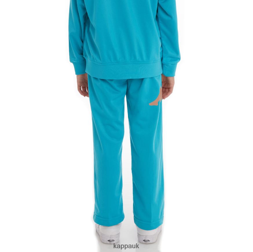Kappa Kids Authentic Ambret Trackpants Dark Aqua 408H4N470 - Kappa Trainers UK