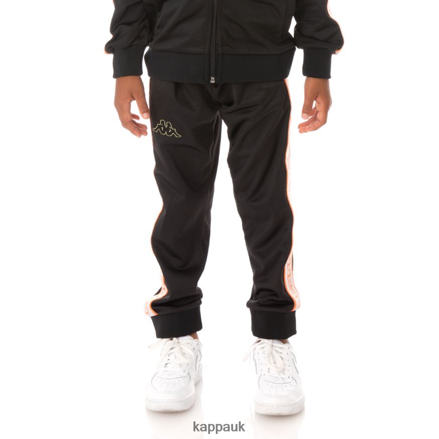 Kappa Kids Logo Tape Alic 2 Trackpants Black 408H4N494 - Kappa Trainers UK