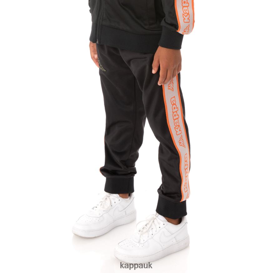 Kappa Kids Logo Tape Alic 2 Trackpants Black 408H4N494 - Kappa Trainers UK