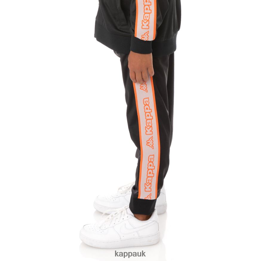 Kappa Kids Logo Tape Alic 2 Trackpants Black 408H4N494 - Kappa Trainers UK