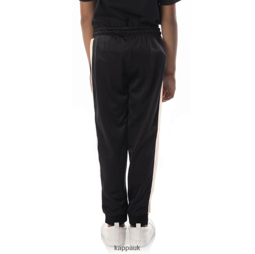 Kappa Kids Logo Tape Alic 2 Trackpants Black Smoke Orange 408H4N464 - Kappa Trainers UK