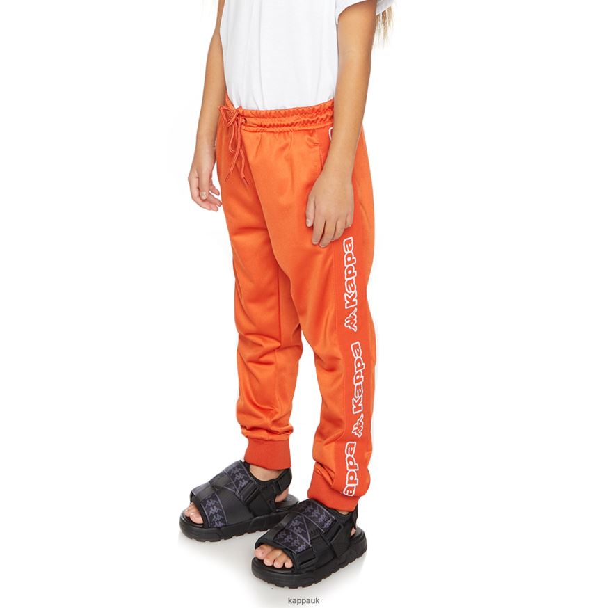 Kappa Kids Logo Tape Alic 2 Trackpants Burnt Orange 408H4N453 - Kappa Tracksuit UK