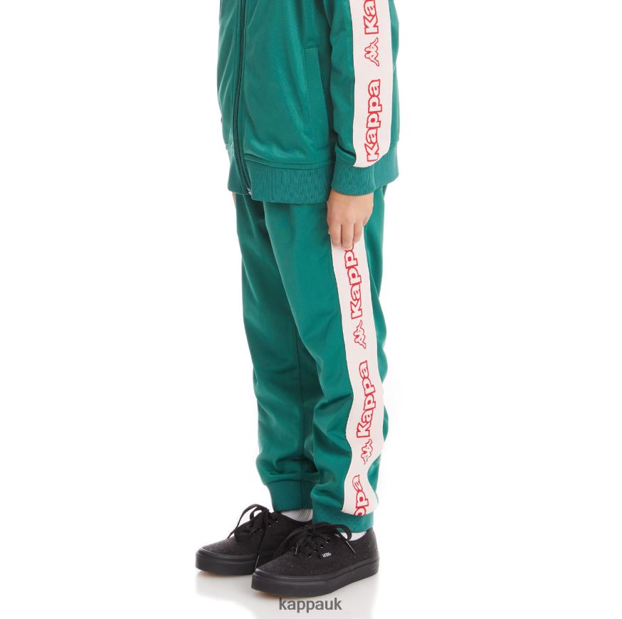 Kappa Kids Logo Tape Alic 2 Trackpants Dark Green 408H4N483 - Kappa Tracksuit UK