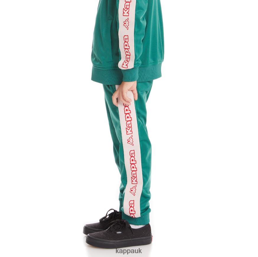Kappa Kids Logo Tape Alic 2 Trackpants Dark Green 408H4N483 - Kappa Tracksuit UK
