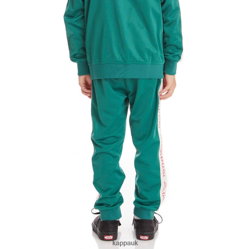 Kappa Kids Logo Tape Alic 2 Trackpants Dark Green 408H4N483 - Kappa Tracksuit UK