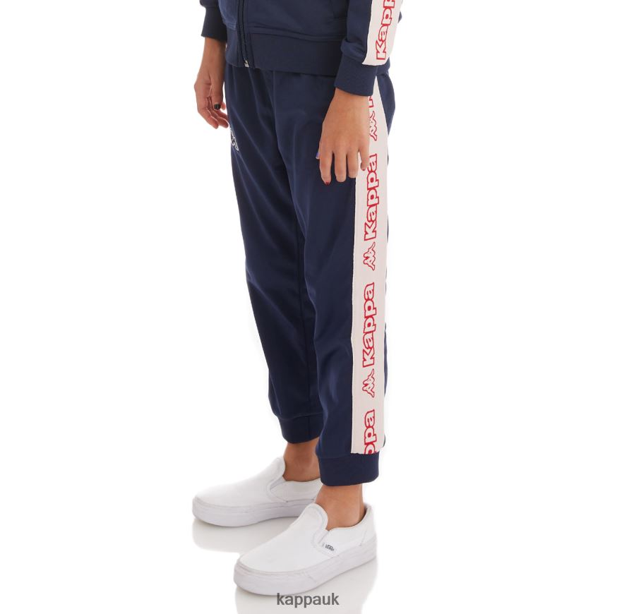 Kappa Kids Logo Tape Alic 2 Trackpants Navy 408H4N485 - Kappa Trainers UK