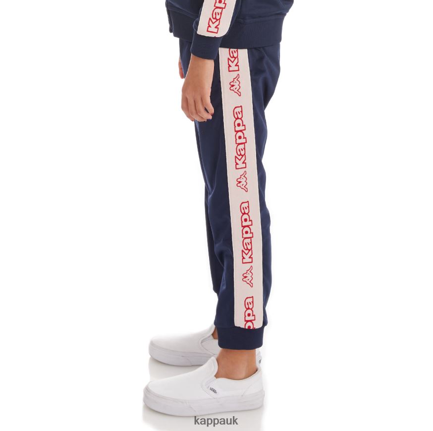 Kappa Kids Logo Tape Alic 2 Trackpants Navy 408H4N485 - Kappa Trainers UK