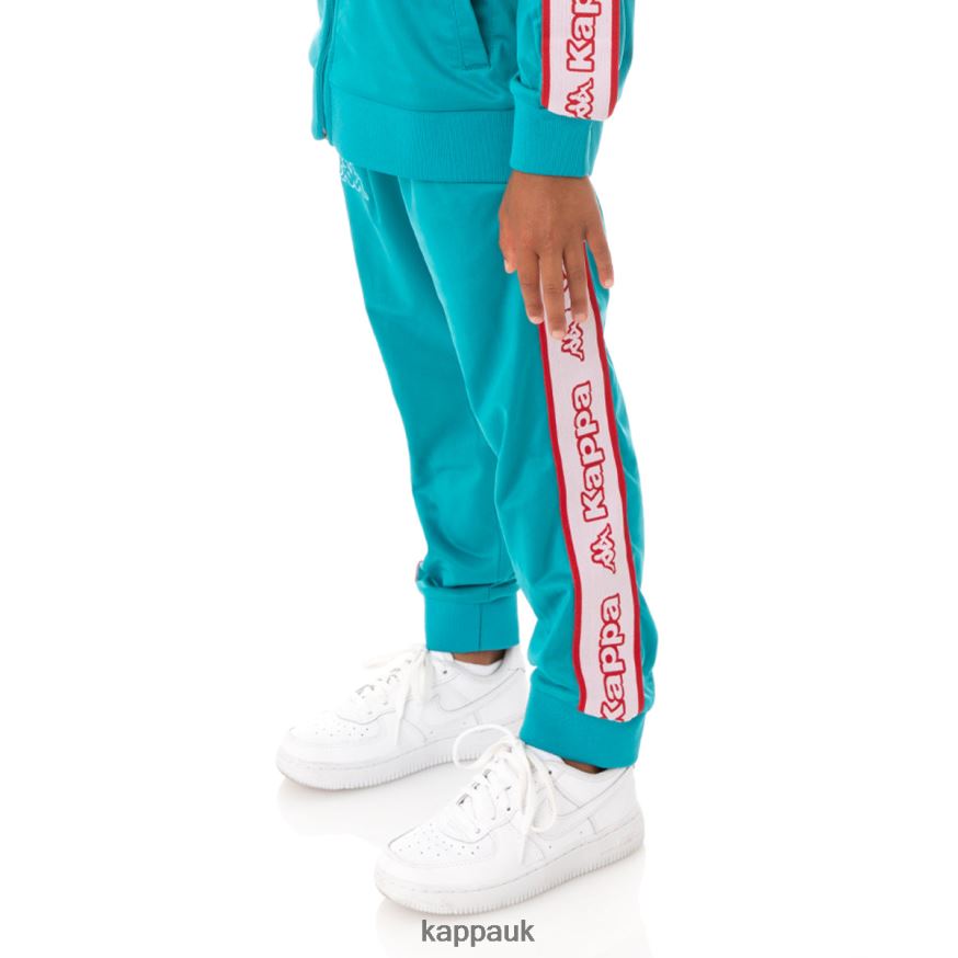 Kappa Kids Logo Tape Alic 2 Trackpants Peacock 408H4N492 - Kappa Tracksuit UK