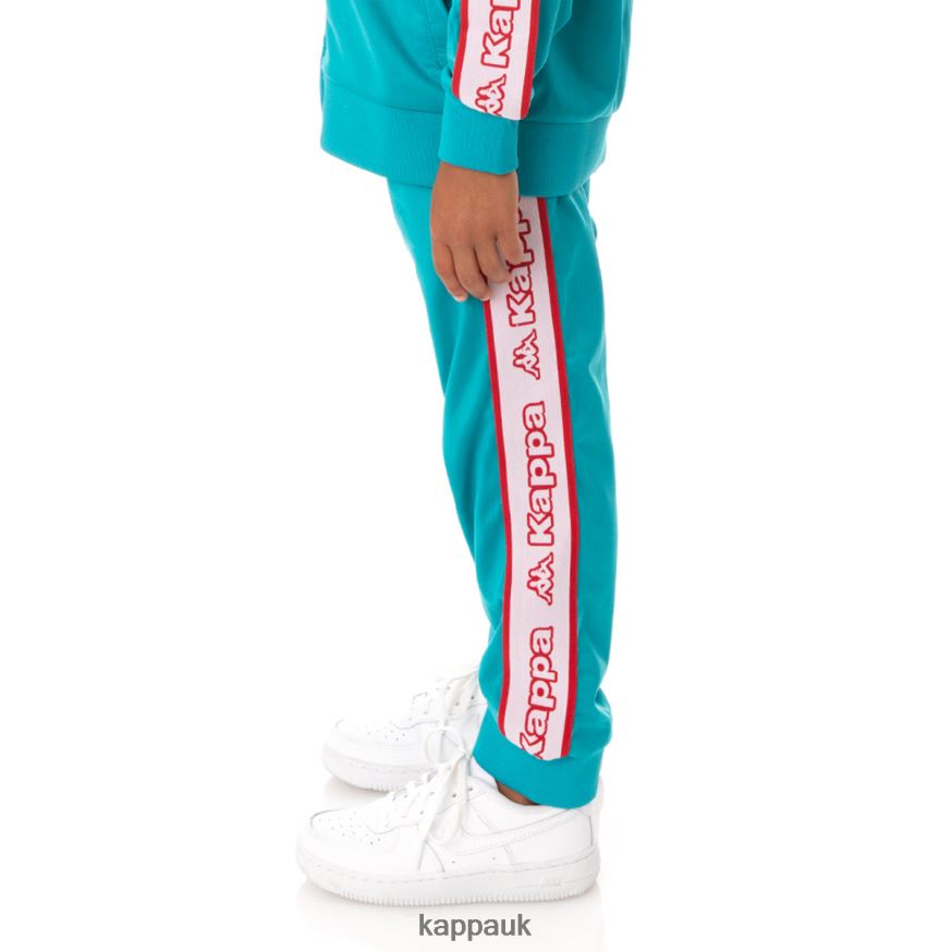 Kappa Kids Logo Tape Alic 2 Trackpants Peacock 408H4N492 - Kappa Tracksuit UK